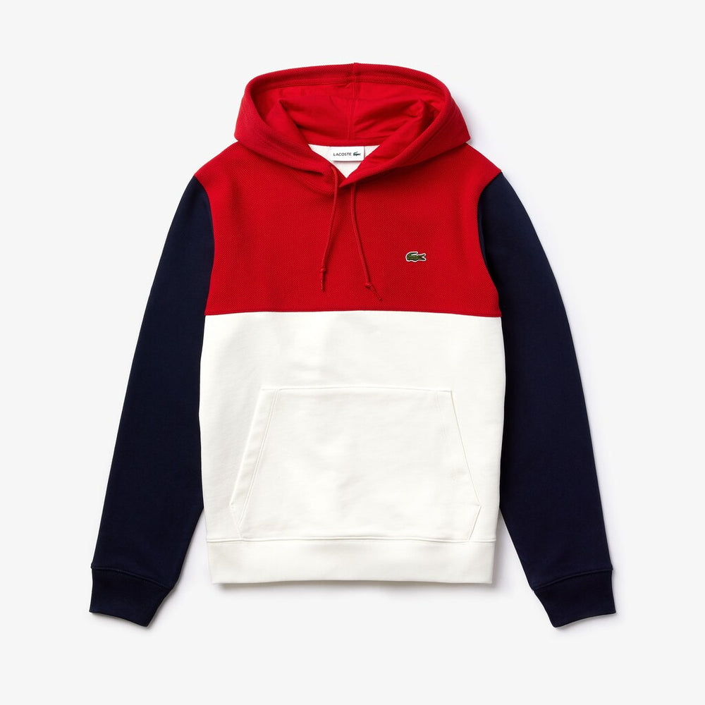Men's Cotton-Piqué and French Terry Colorblock Sweatshirt / Lacoste