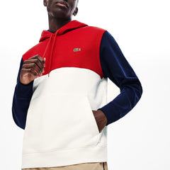 Men's Cotton-Piqué and French Terry Colorblock Sweatshirt / Lacoste