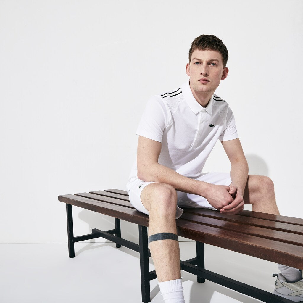 Men's SPORT Racing Stripe Lightweight Cotton Polo / Lacoste