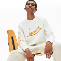 Men's Signature Print Crew Neck Sweatshirt / Lacoste