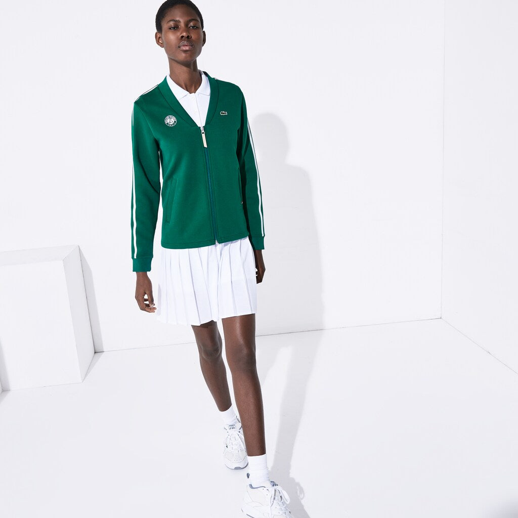 Women's SPORT Roland Garros V-Neck Zip-Up Sweatshirt / Lacoste