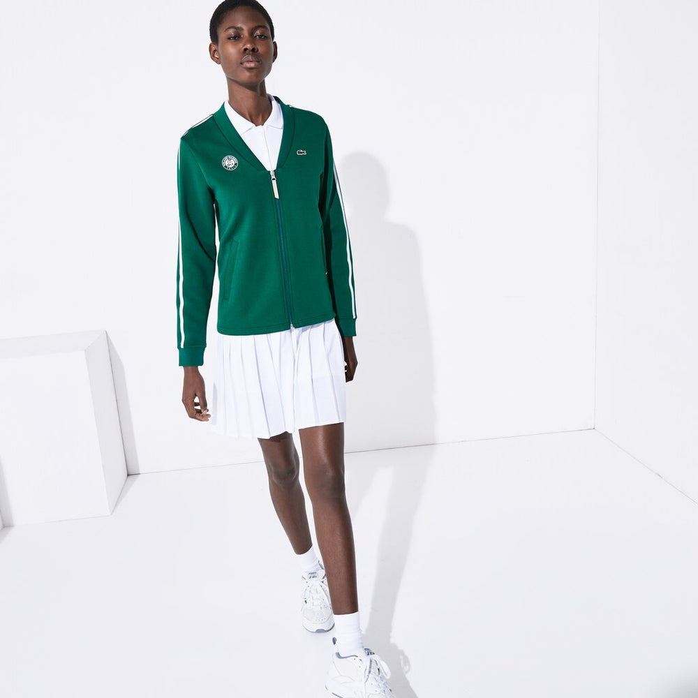 Women's SPORT Roland Garros V-Neck Zip-Up Sweatshirt / Lacoste