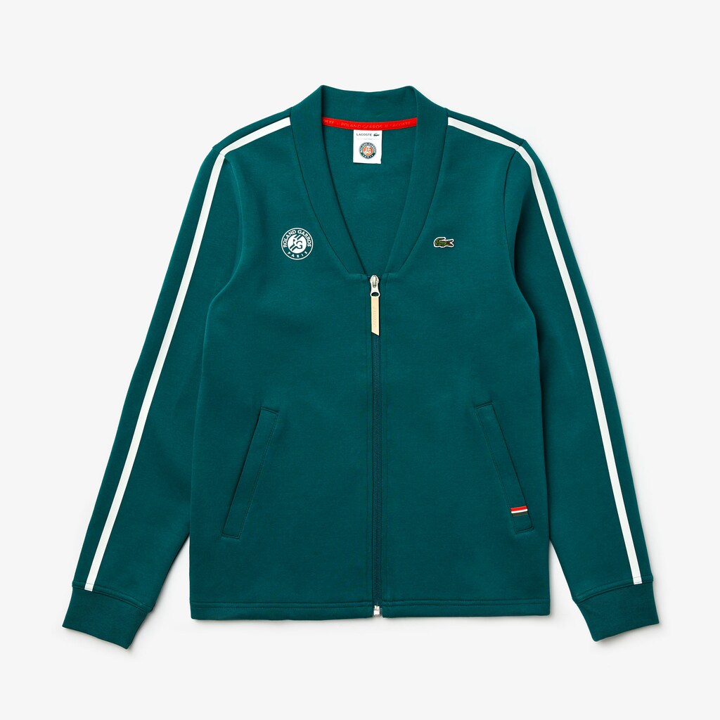 Women's SPORT Roland Garros V-Neck Zip-Up Sweatshirt / Lacoste