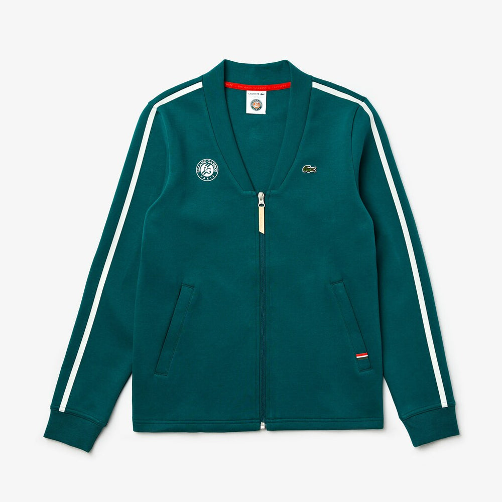 Women's SPORT Roland Garros V-Neck Zip-Up Sweatshirt / Lacoste