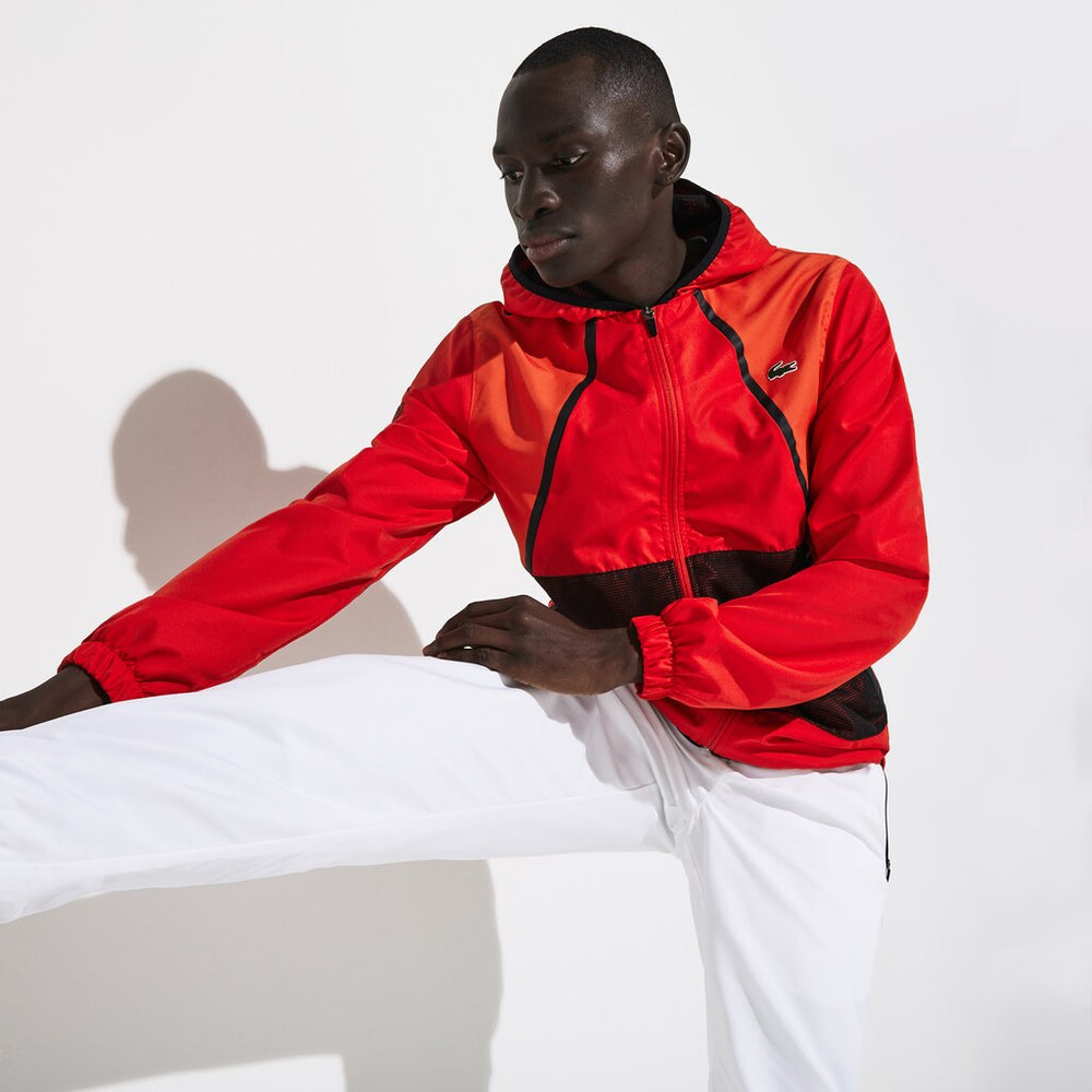 Men's SPORT Mesh Inset Hooded Colorblock Tracksuit / Lacoste