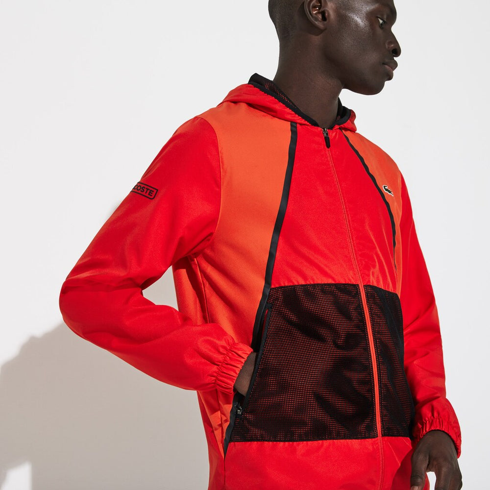 Men's SPORT Mesh Inset Hooded Colorblock Tracksuit / Lacoste