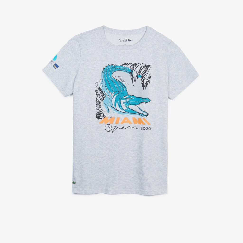 Women's SPORT Miami Open Crocodile Print T-shirt / Lacoste