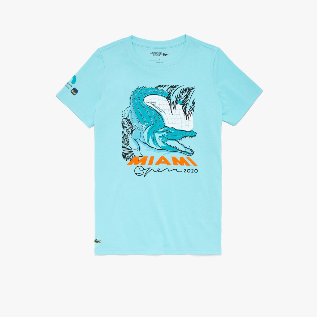 Women's SPORT Miami Open Crocodile Print T-shirt / Lacoste