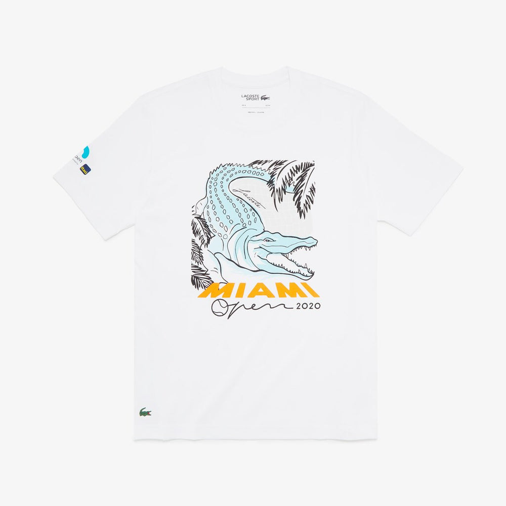 Men's SPORT Miami Open Crocodile Print T-shirt / Lacoste