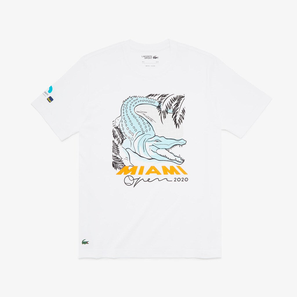 Men's SPORT Miami Open Crocodile Print T-shirt / Lacoste