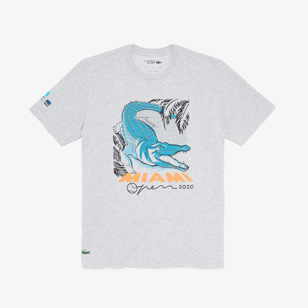 Men's SPORT Miami Open Crocodile Print T-shirt / Lacoste