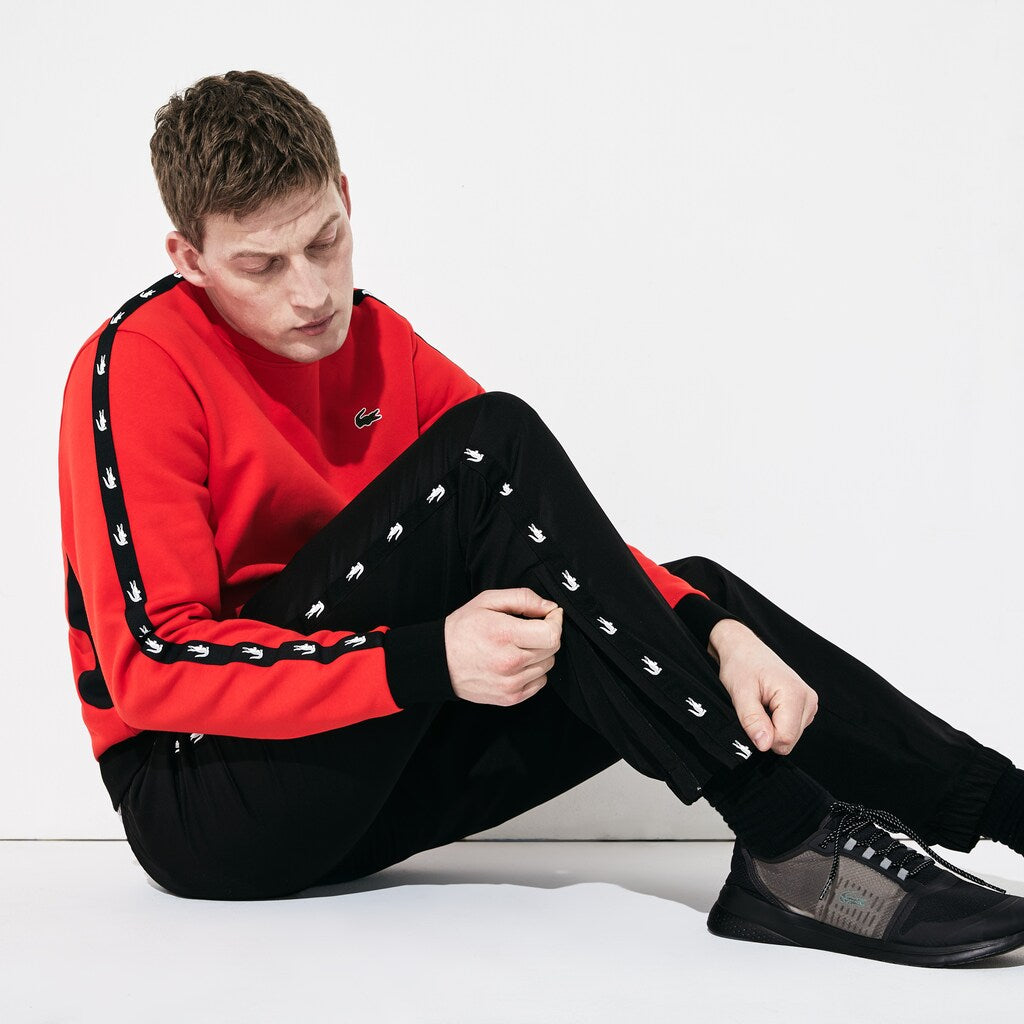 Men's SPORT Print Bands Lightweight Tracksuit Pants / Lacoste
