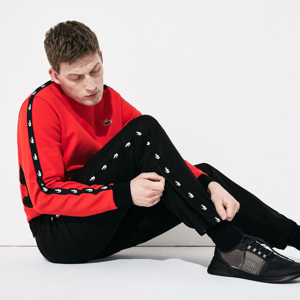 Men's SPORT Print Bands Lightweight Tracksuit Pants / Lacoste