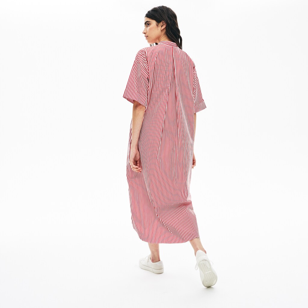 Women's LIVE Striped Cotton Maxi Dress / Lacoste