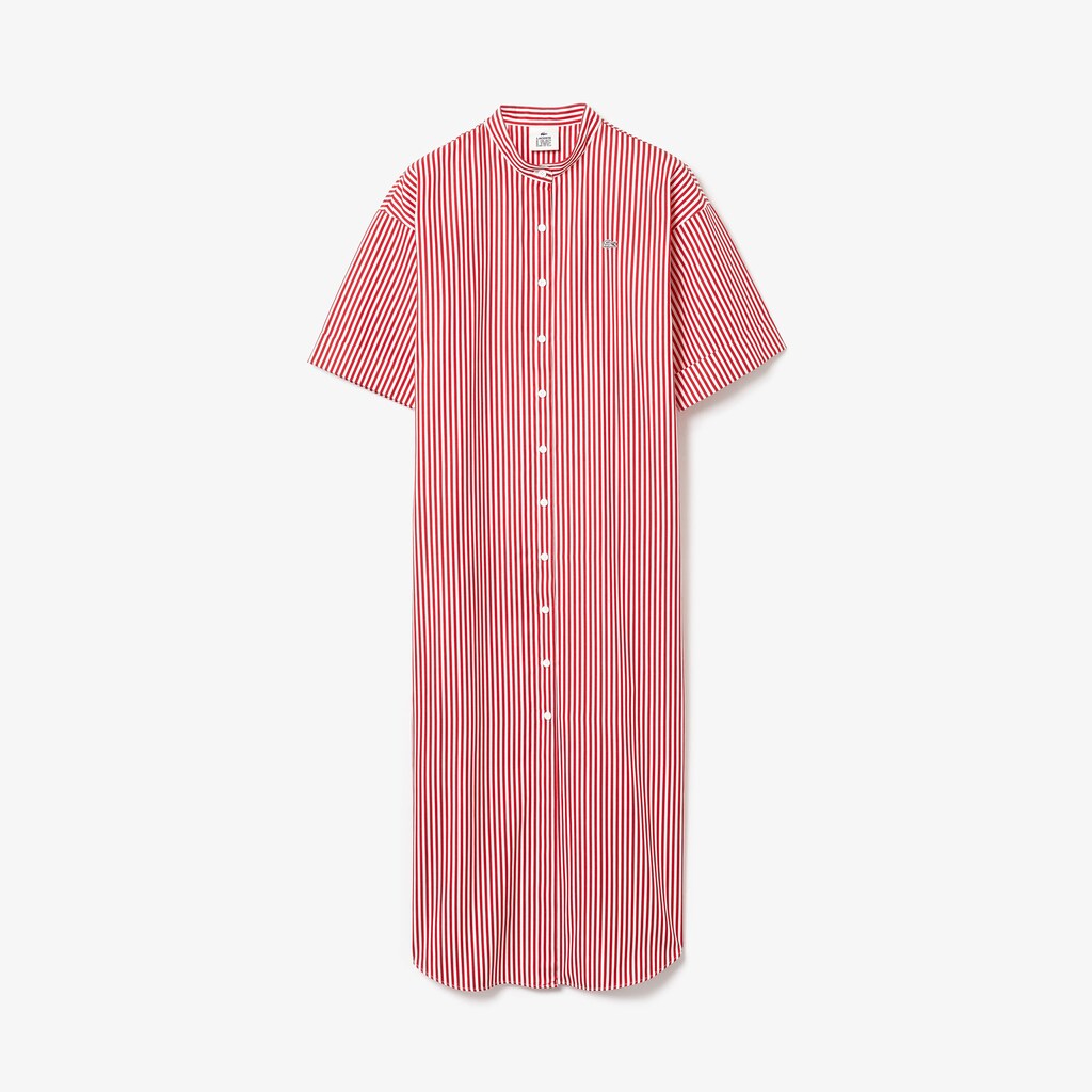 Women's LIVE Striped Cotton Maxi Dress / Lacoste
