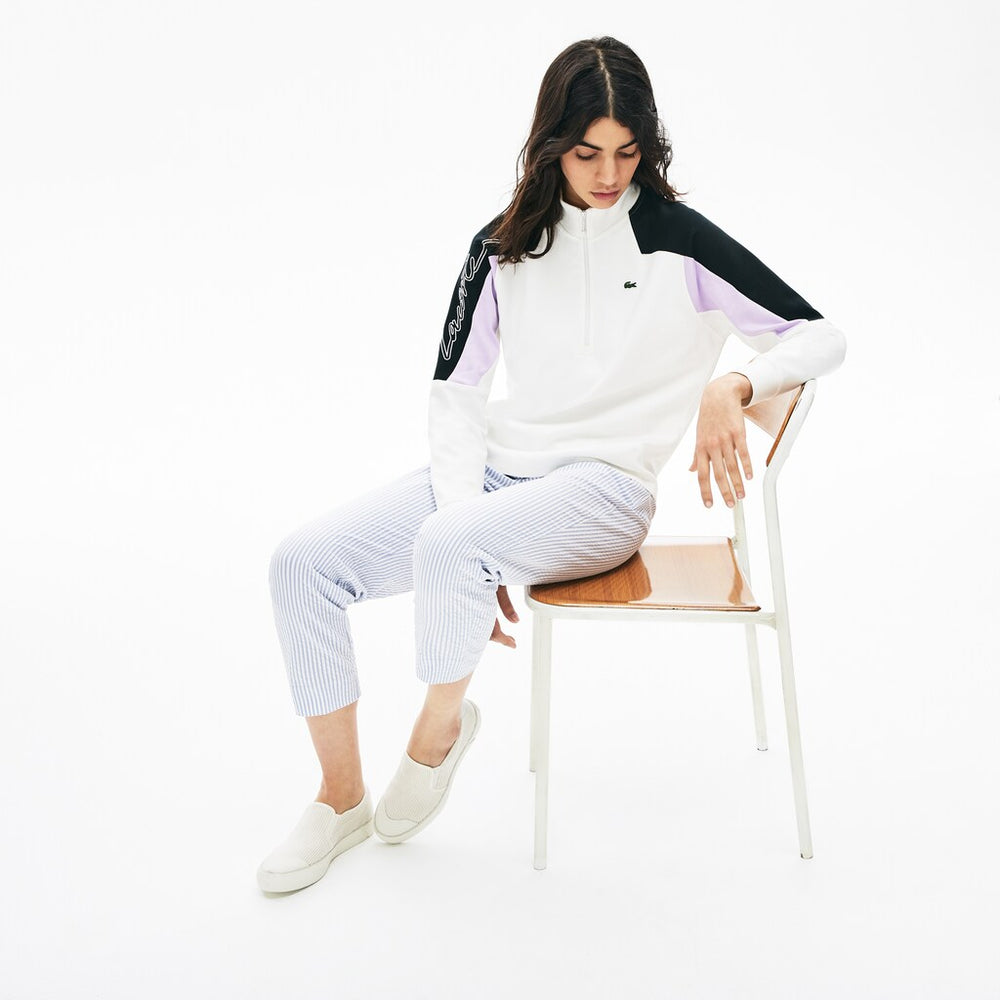 Women's LIVE Color-Block Zip-Front Sweatshirt / Lacoste