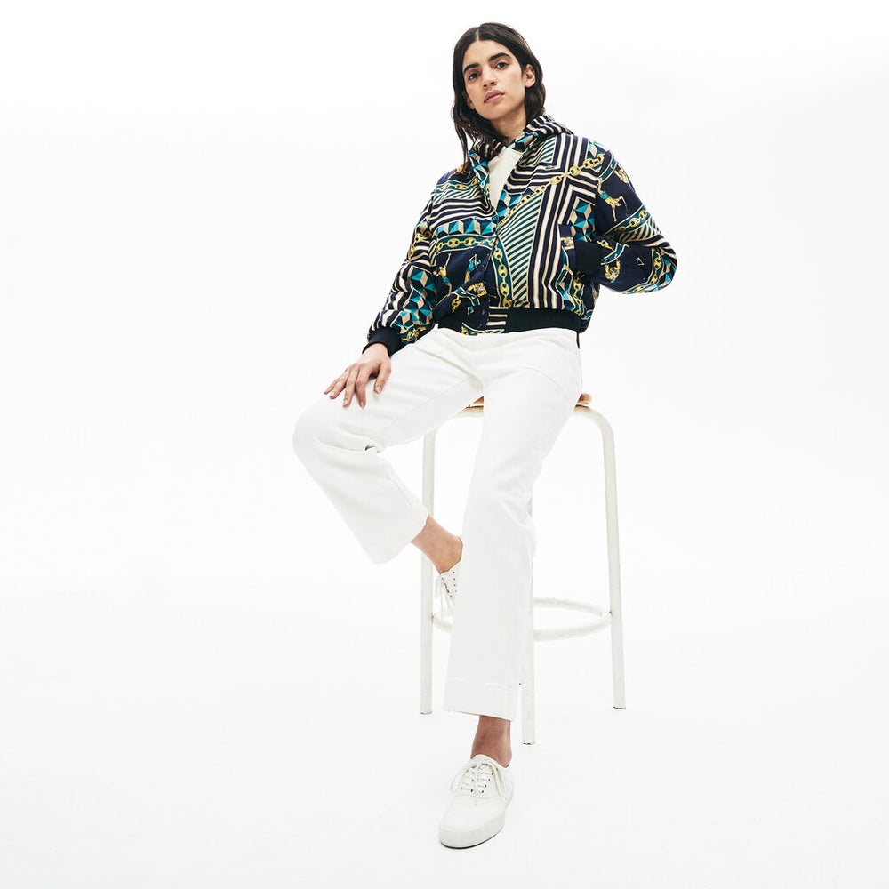Women's LIVE Lightweight Scarf-Print Bomber Jacket / Lacoste