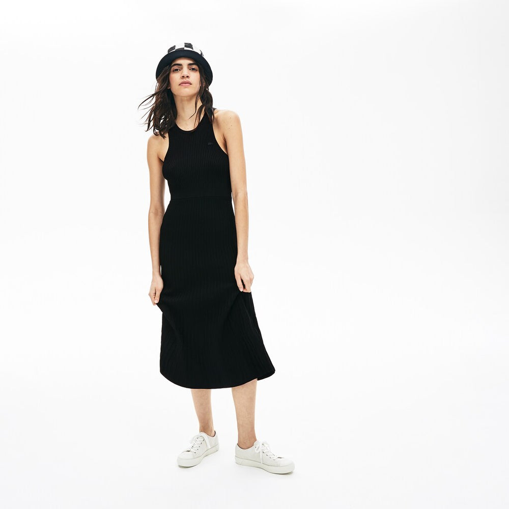 Women's LIVE Ribbed-Knit Long Tank Dress / Lacoste