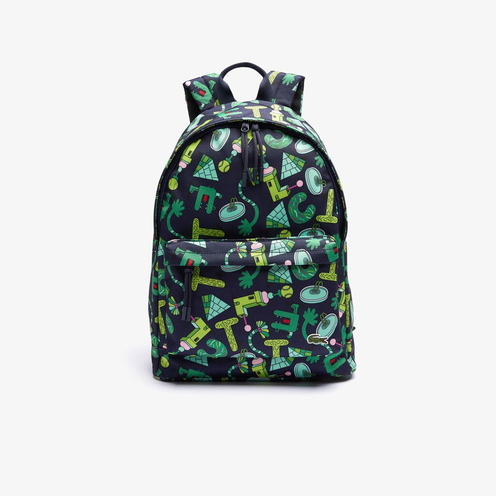 Men's Lacoste x Jeremyville Croc Graphic Printed Backpack / Lacoste