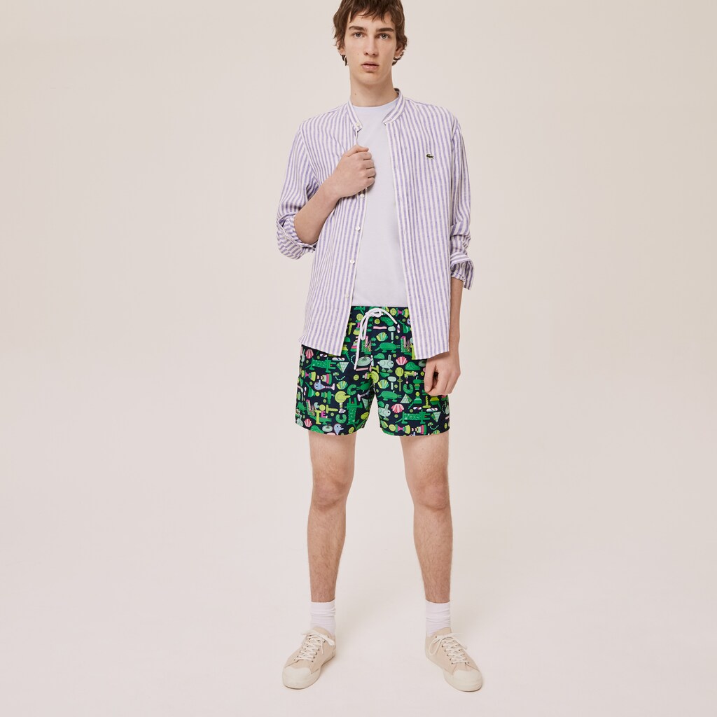 Unisex Lacoste x Jeremyville Light Print Swim Shorts / Lacoste
