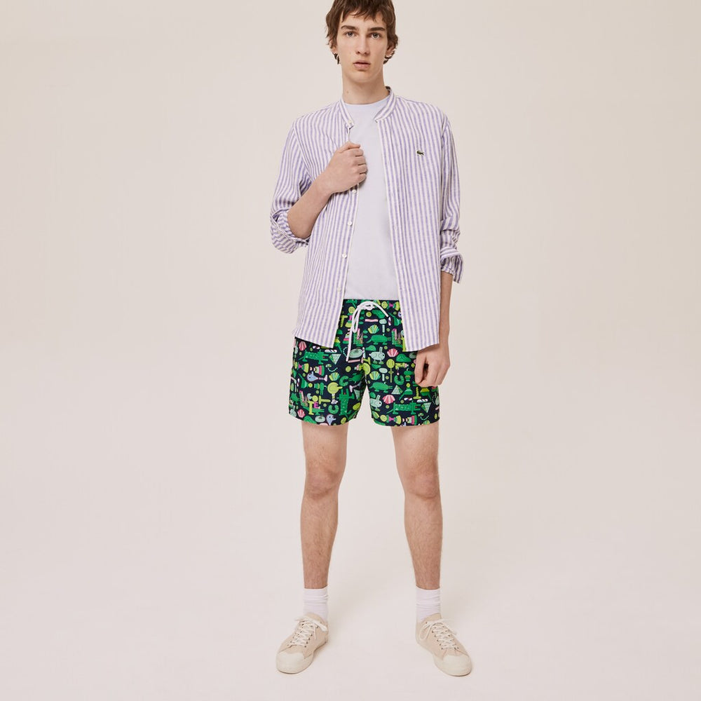Unisex Lacoste x Jeremyville Light Print Swim Shorts / Lacoste