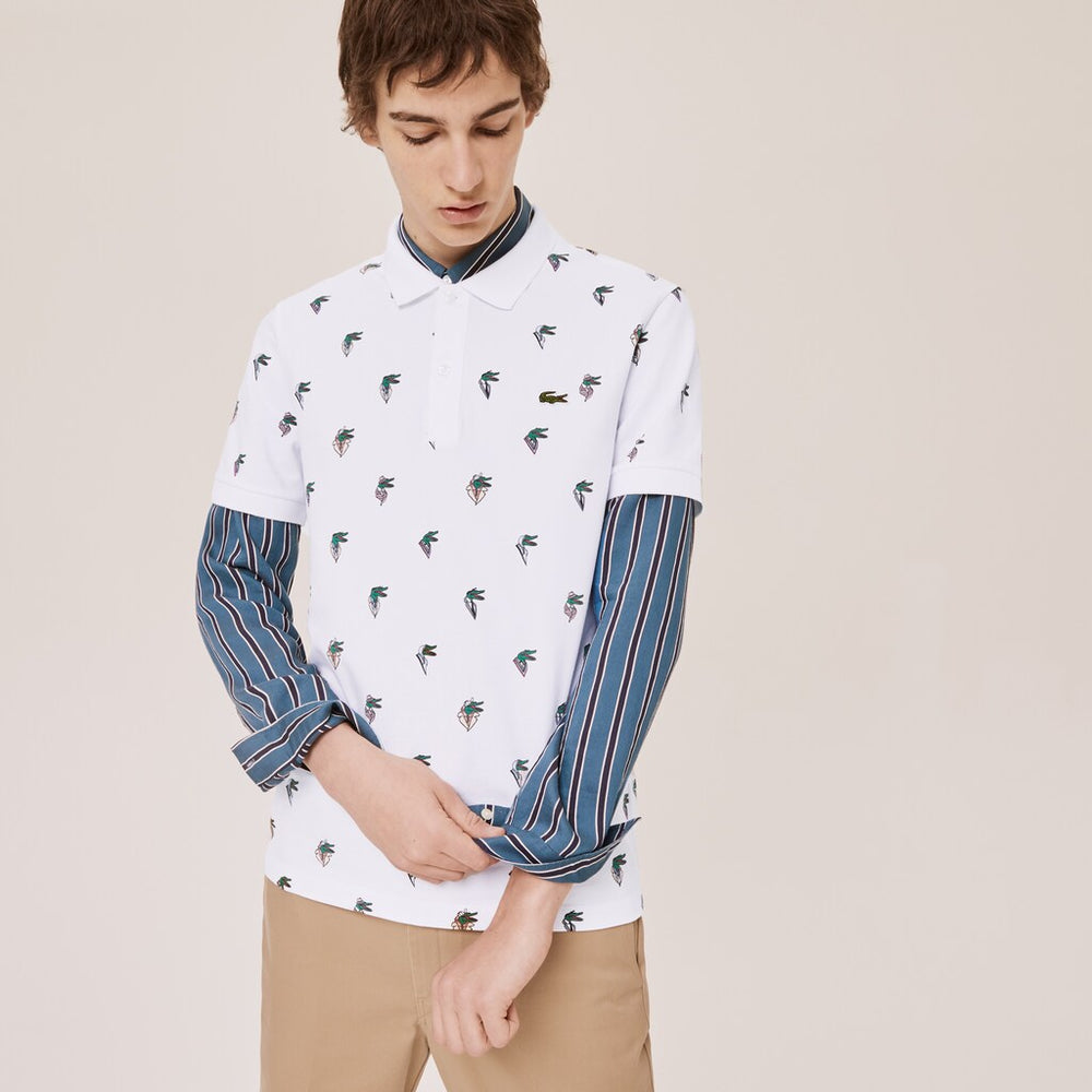 Unisex Lacoste x Jean-Michel Tixier Print Regular Fit Polo Shirt / Lacoste
