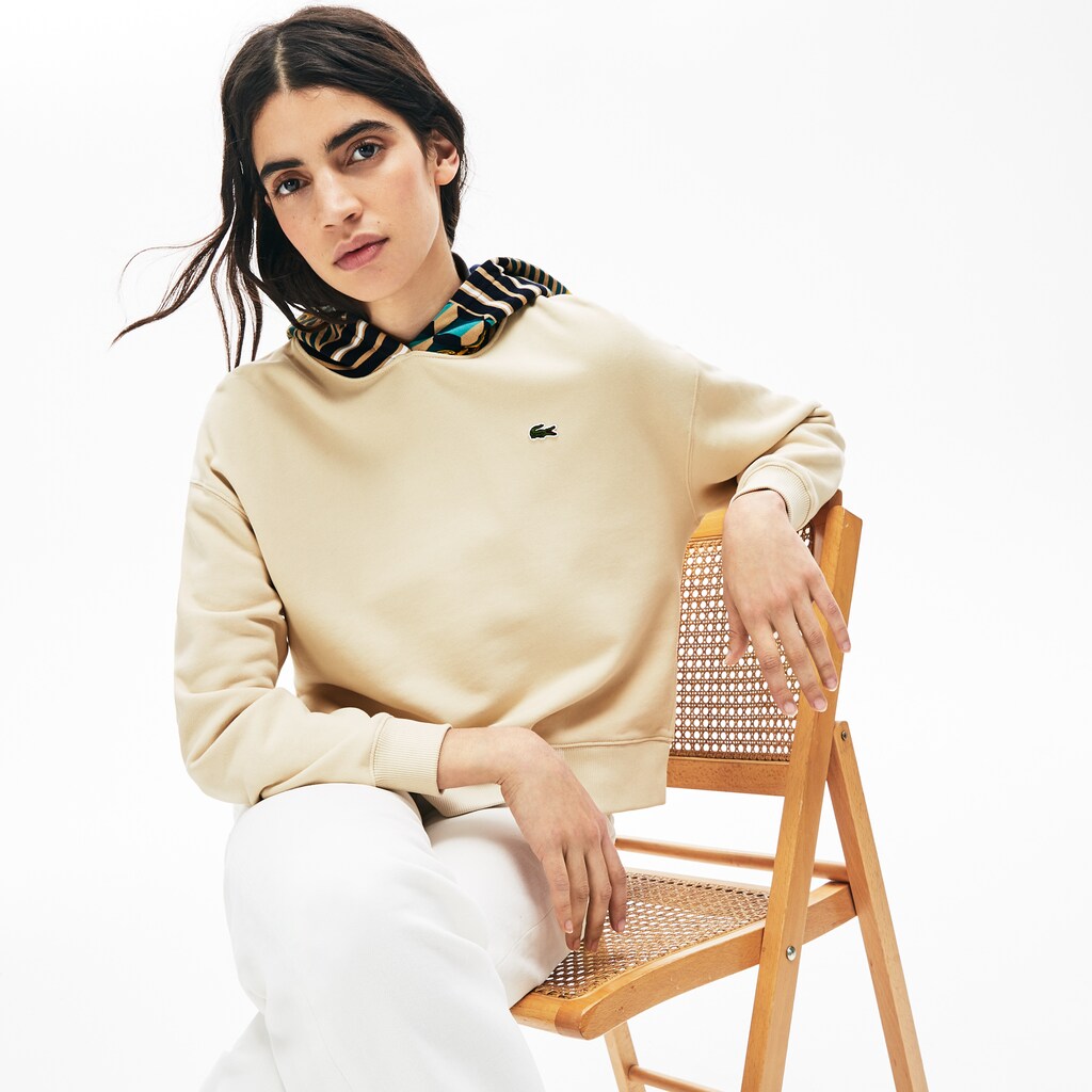 Women's LIVE Printed-Hood Fleece Sweatshirt / Lacoste