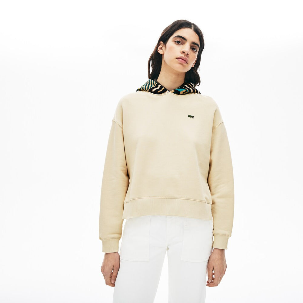 Women's LIVE Printed-Hood Fleece Sweatshirt / Lacoste