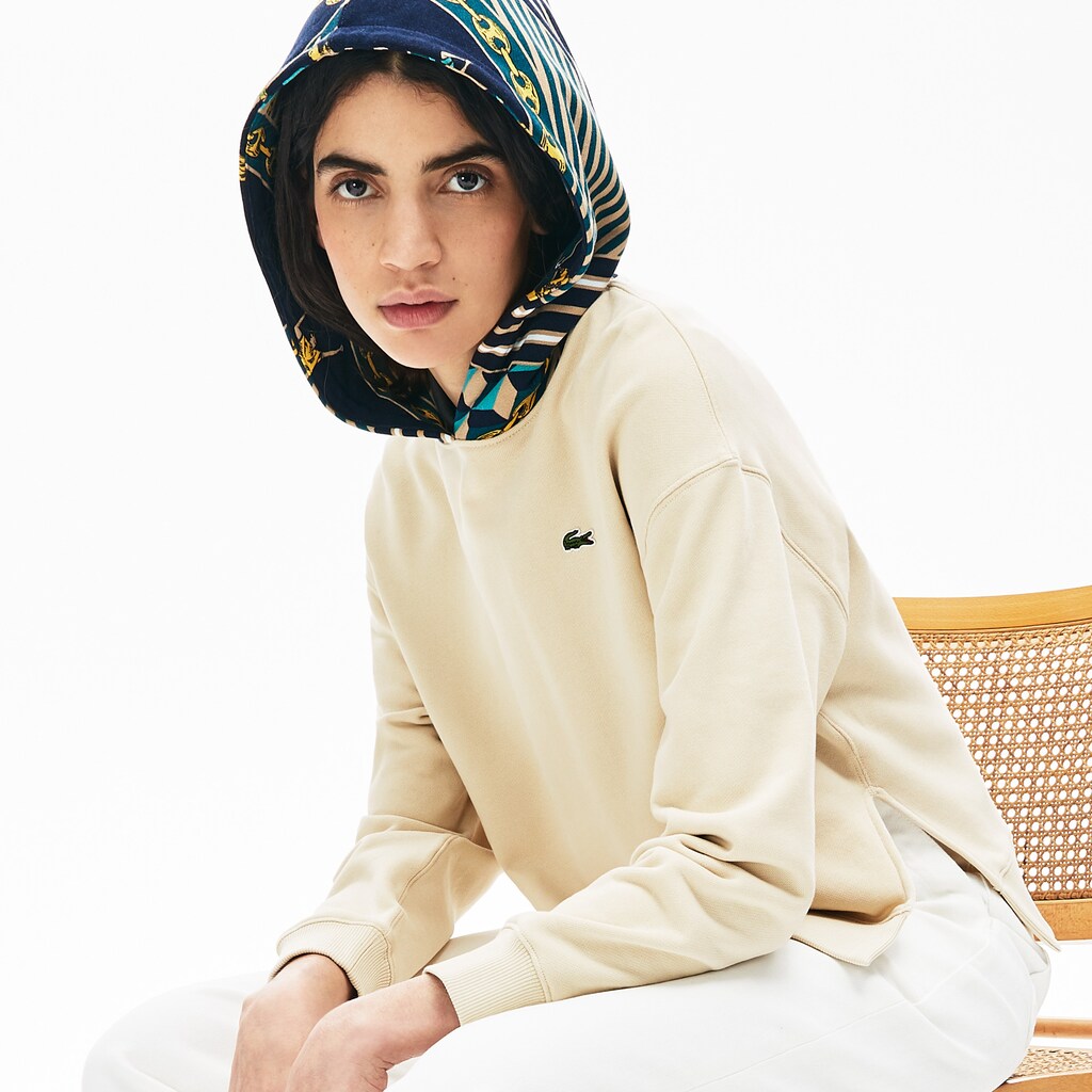 Women's LIVE Printed-Hood Fleece Sweatshirt / Lacoste