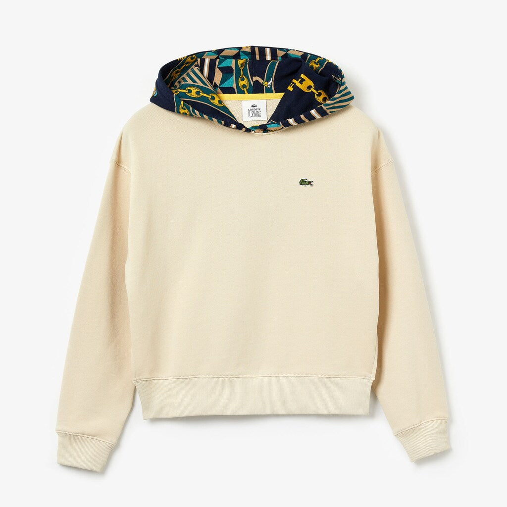 Women's LIVE Printed-Hood Fleece Sweatshirt / Lacoste