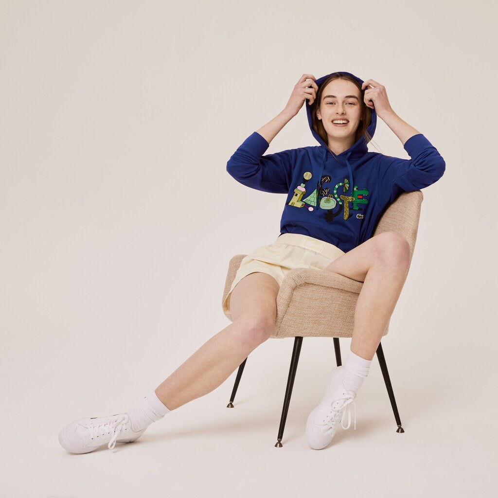 Unisex Lacoste x Jeremyville Print Hooded Sweatshirt / Lacoste
