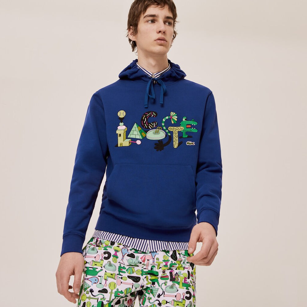 Unisex Lacoste x Jeremyville Print Hooded Sweatshirt / Lacoste