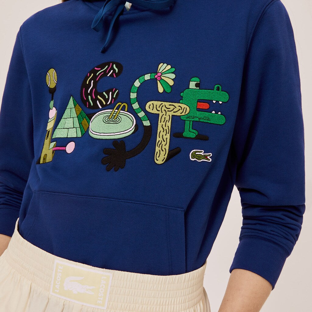 Unisex Lacoste x Jeremyville Print Hooded Sweatshirt / Lacoste