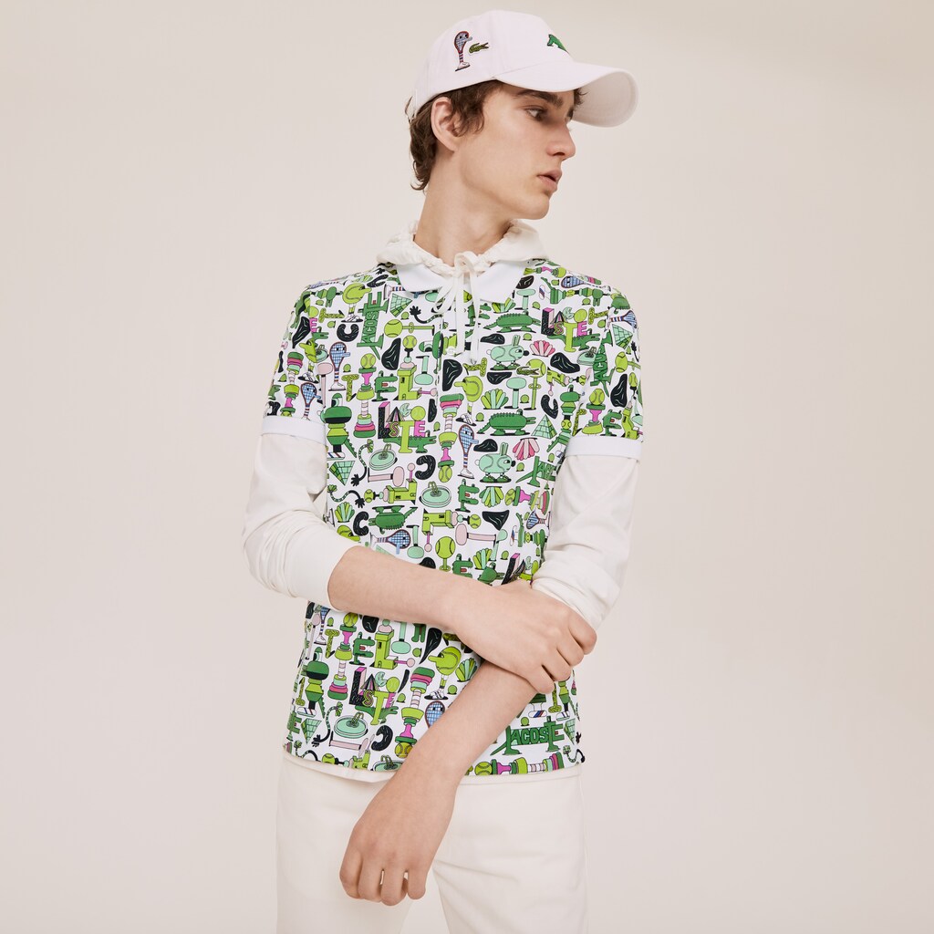 Unisex Lacoste x Jeremyville Print Regular Fit Piqué Polo Shirt / Lacoste