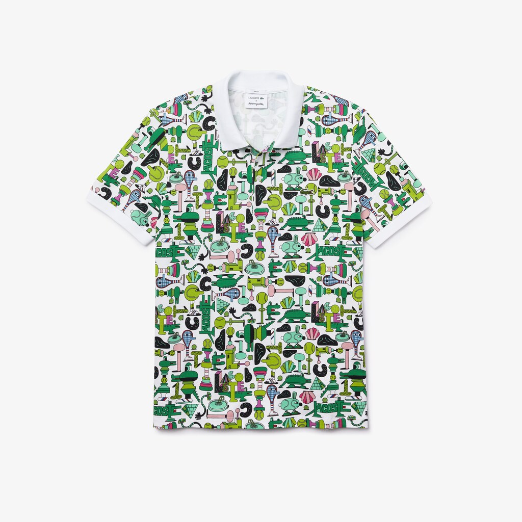 Unisex Lacoste x Jeremyville Print Regular Fit Piqué Polo Shirt / Lacoste