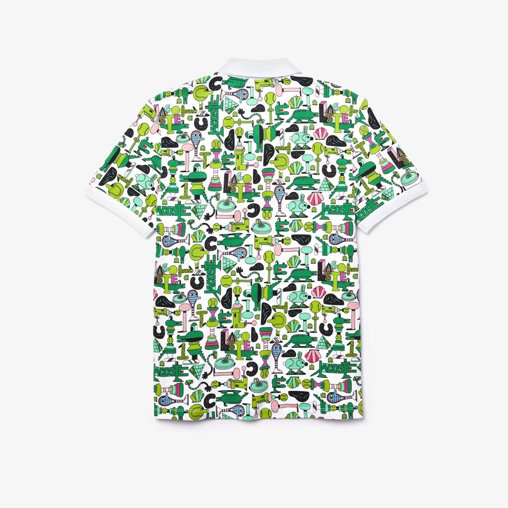Unisex Lacoste x Jeremyville Print Regular Fit Piqué Polo Shirt / Lacoste
