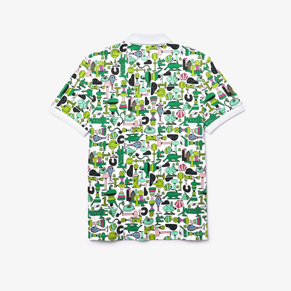 Unisex Lacoste x Jeremyville Print Regular Fit Piqué Polo Shirt / Lacoste