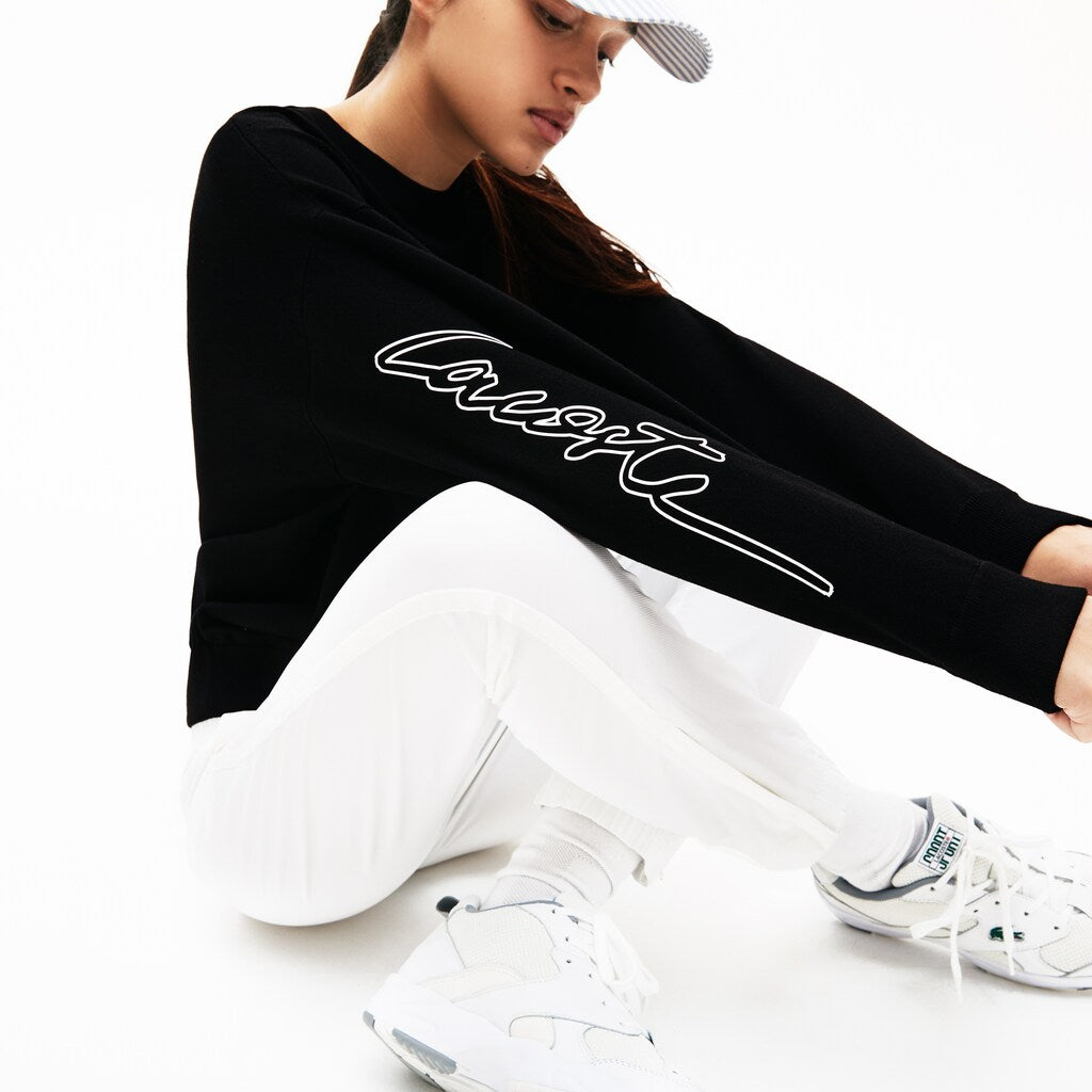 Women's LIVE 3D Signature Cotton Crewneck Sweater / Lacoste