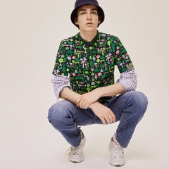 Unisex Lacoste x Jeremyville Regular Fit Cotton Shirt / Lacoste