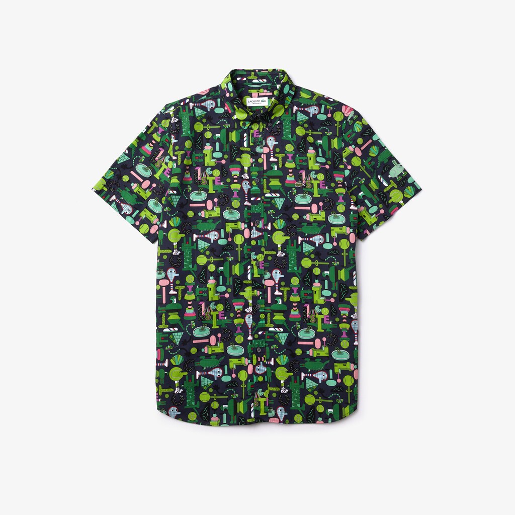 Unisex Lacoste x Jeremyville Regular Fit Cotton Shirt / Lacoste