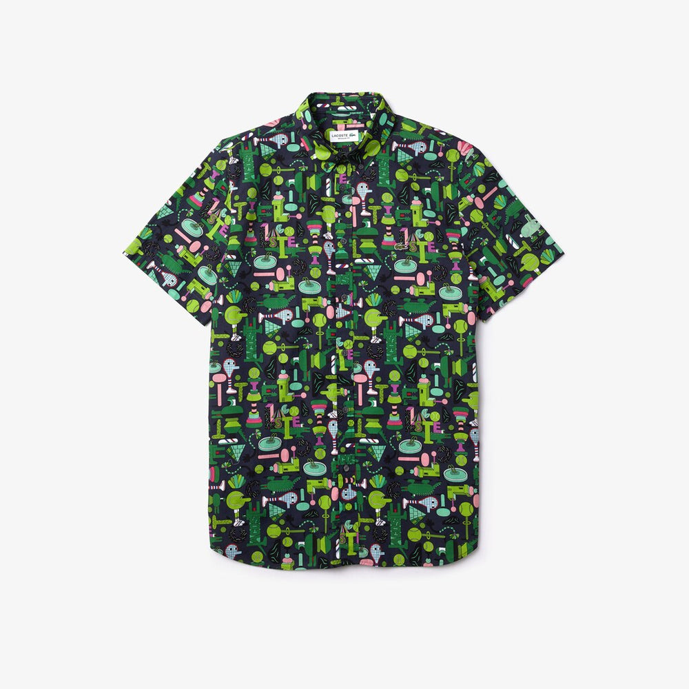 Unisex Lacoste x Jeremyville Regular Fit Cotton Shirt / Lacoste