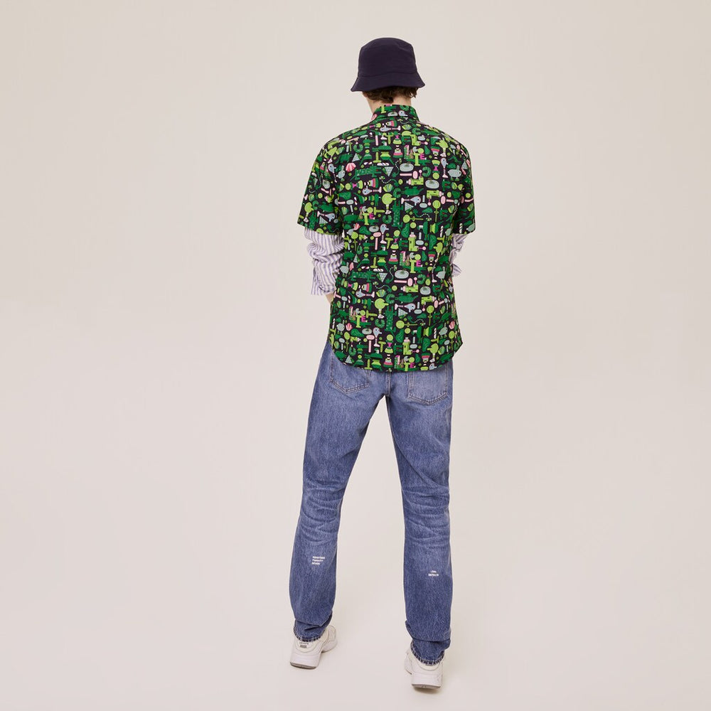 Unisex Lacoste x Jeremyville Regular Fit Cotton Shirt / Lacoste