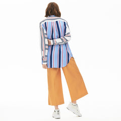 Women's Striped Long Flowing Shirt / Lacoste
