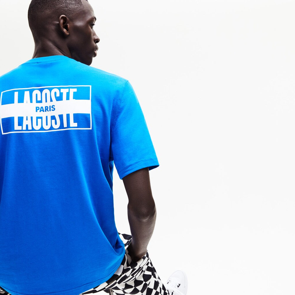 Men's LIVE Printed-Back Cotton T-Shirt / Lacoste