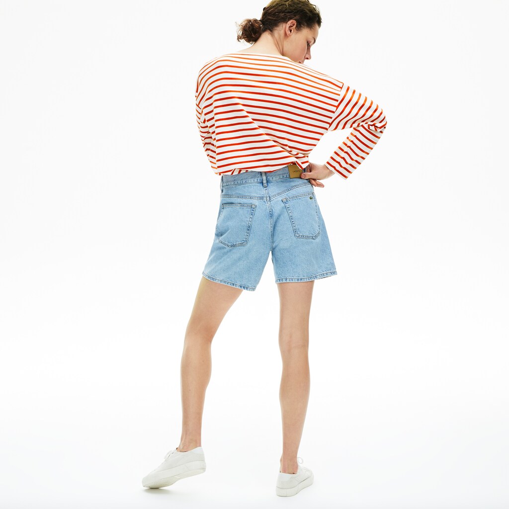 Women's Cotton Nautical Striped T-Shirt / Lacoste