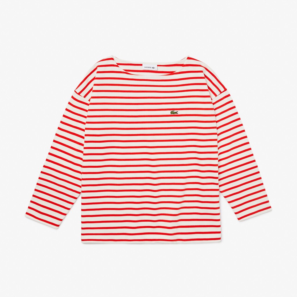 Women's Cotton Nautical Striped T-Shirt / Lacoste