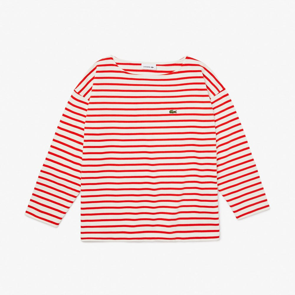 Women's Cotton Nautical Striped T-Shirt / Lacoste