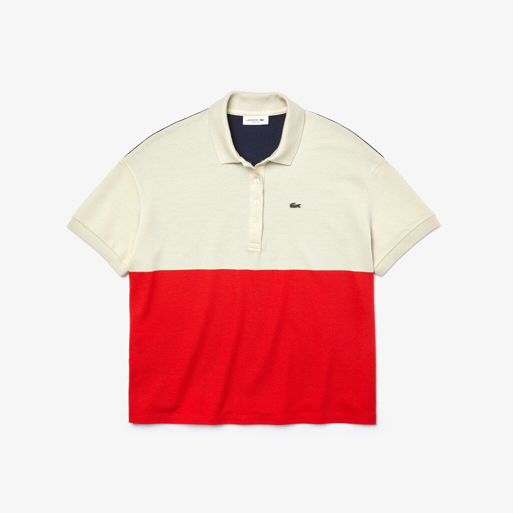 Women's Relaxed-Fit Lightweight Color-Block Piqué Polo / Lacoste