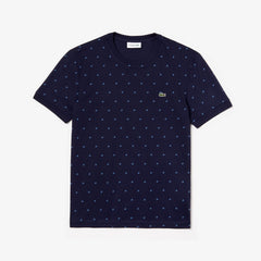 Men's Crewneck Mini Houndstooth Cotton T-shirt / Lacoste
