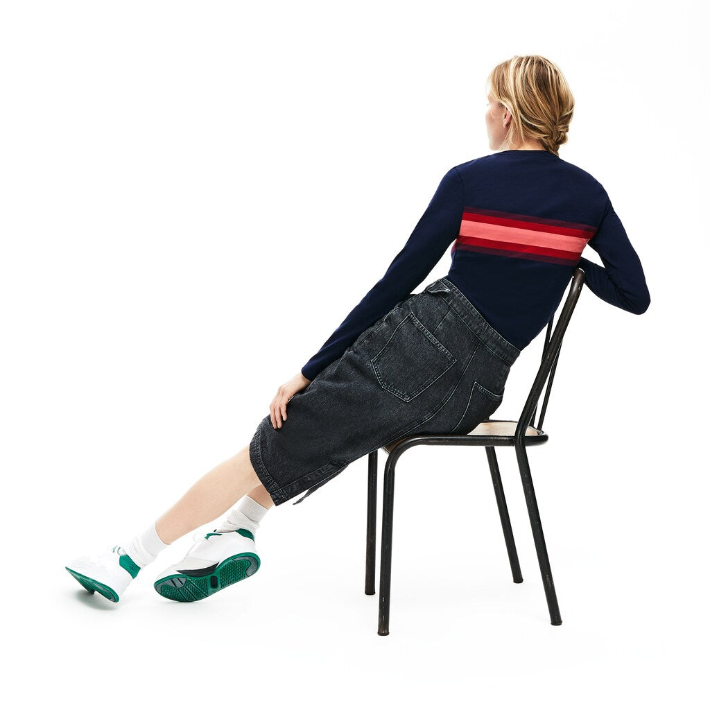 Women's Long Sleeve Multicolor Stripe T-Shirt / Lacoste